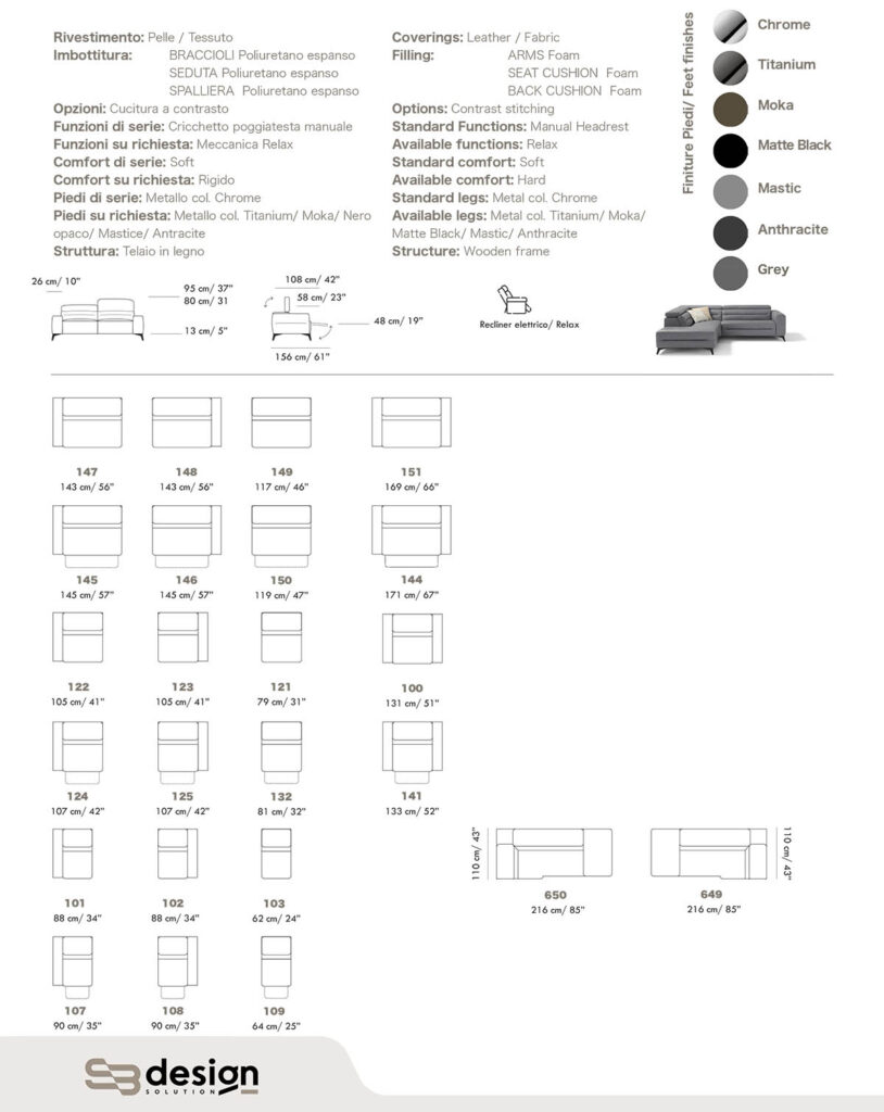 scheda tecnica divano jonas sb design